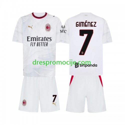 A.C. Milan Gimenez 7 Dres Dječji Gostujući 2026/2027 Kratkih Rukava A.C. Milan Gimenez 7 Dres Dječji Gostujući 2026/2027 Kratkih Rukava